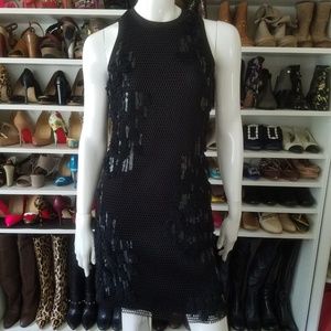 SACHIN and BABI Mahima Sequin Black Mini Dress